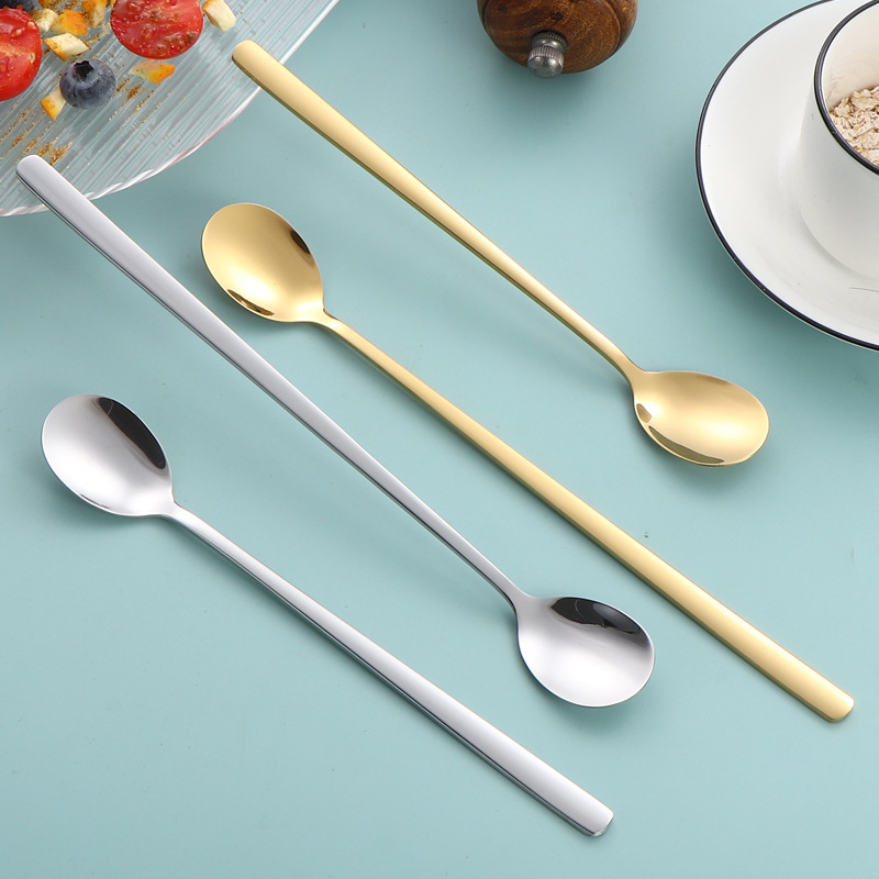 304 cucharas de acero inoxidable cucharas de estilo coreano cucharas de postre de miel cucharas creativas cucharas de hielo cucharas de bar