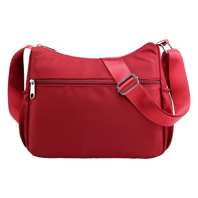 Bolso de hombro de moda para mujer, bolso de mujer de tela de nailon simple, bolso cruzado de gran capacidad, bolso de mamá de mediana edad de lujo confiable y de alta gama