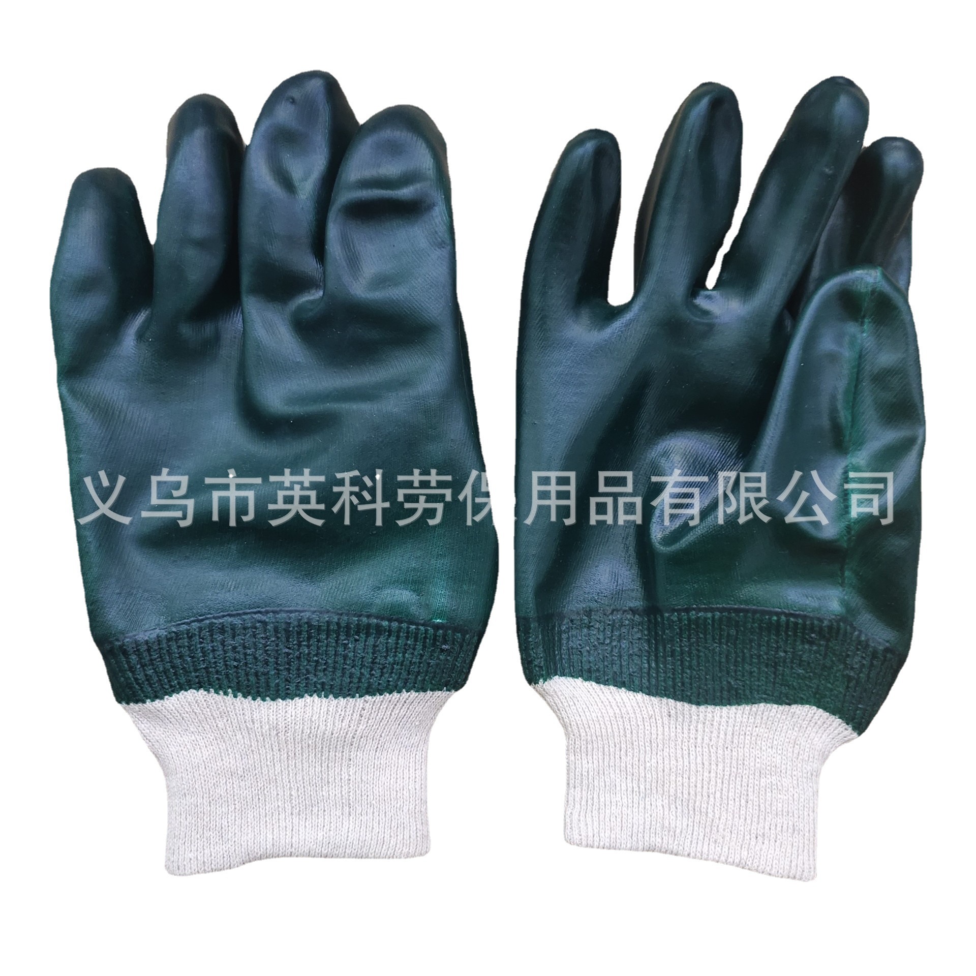 罗口PVC浸塑工业橡胶手套 防酸碱防油防割劳保手套止滑手套