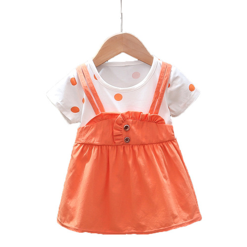 0-2 years old girl's dress, 1 girl baby summer short-sleeve dress, 2 infant children's princess dress, 3 toddler dress