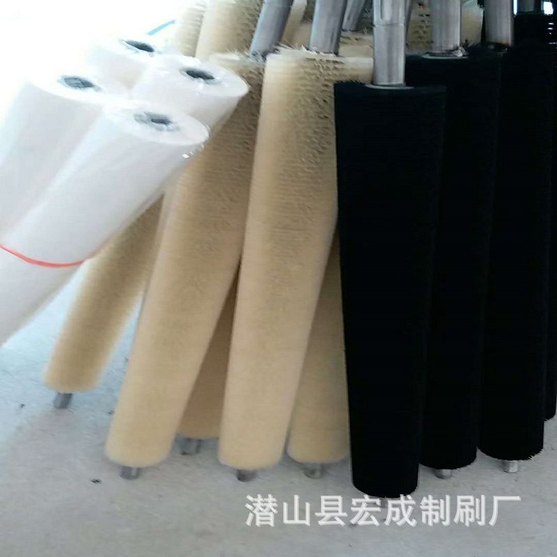 工件去油污毛刺清洗毛刷 木地板拉丝 钢板除锈钢丝毛刷辊 滚刷