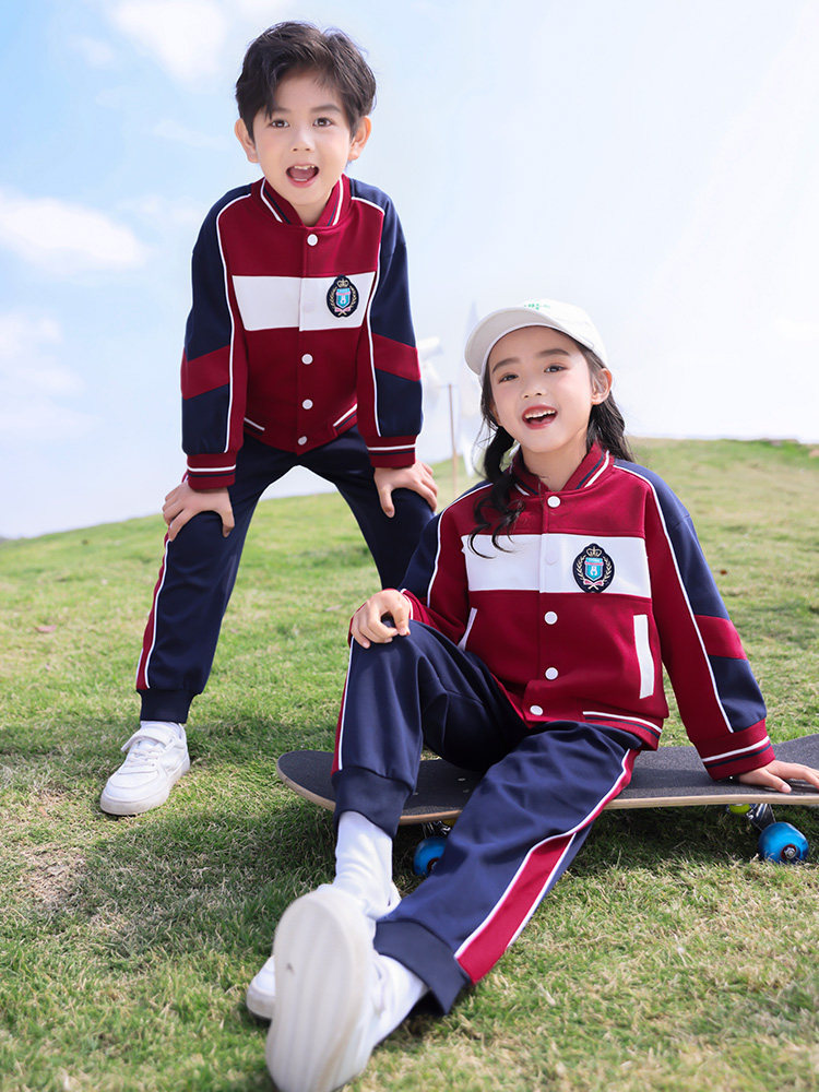小学生校服套装春秋装三件套幼儿园园服秋季英伦风棒球服儿童班服