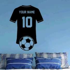 YOUR NAME 10足球自定义名字wall decor跨境亚马逊ebay DW11340