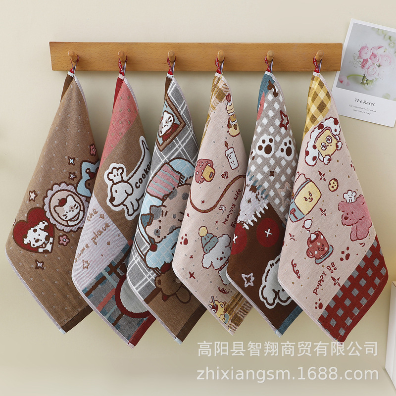 Pure Cotton Gauze Towel, Four-Layer Gauze Square Towel, Kindergarten Children's All-Cotton Square Towel, Wholesale Export to Korea, Dishwashing Towel Pure Cotton Gauze Towel, Four-Layer Gauze Square Towel, Kindergarten Children's All-Cotton Square Towel, Wholesale Export to Korea, Dishwashing Towel