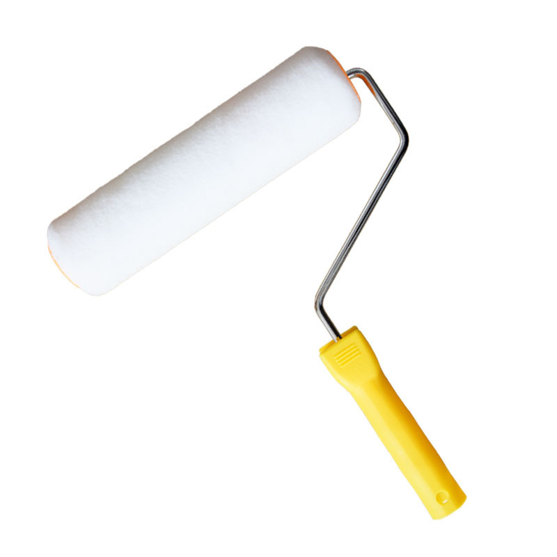 Cepillo de rodillo de pintura para pisos Cepillo de rodillo de pintura de terciopelo plano real de 9 pulgadas Cabello fino de lana corta resistente a los solventes puntera de fusión en caliente mercerizada