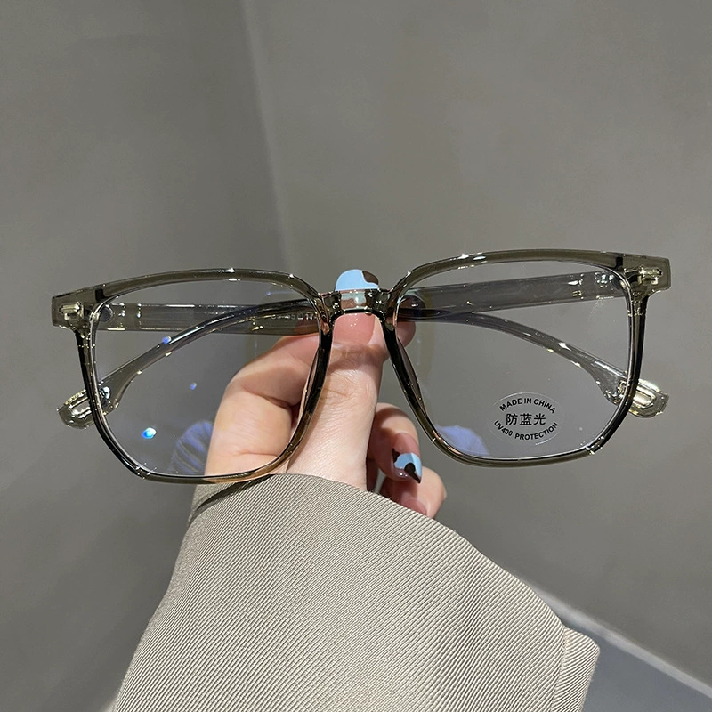 Новые очки Qian Ai TR box anti-blue light Personalized frame myopia eye rack INS rivetin Yanping mirror