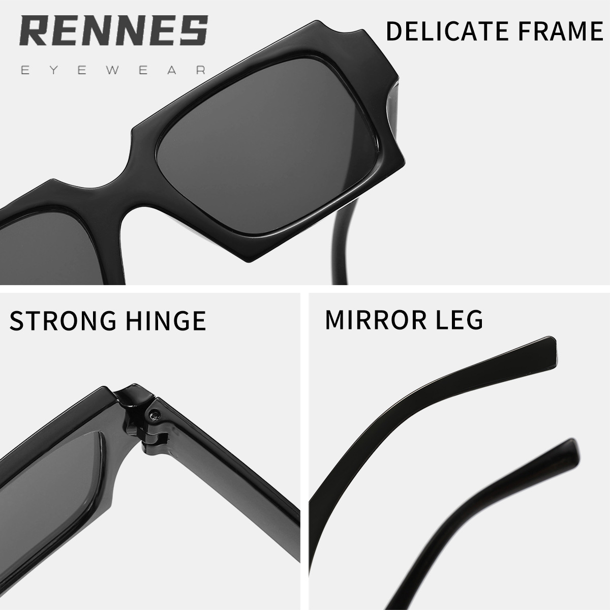 Nueva Europa y América retro pequeña caja clásica protección solar gafas de sol al aire libre desgaste esencial moda todo-juego gafas de sol