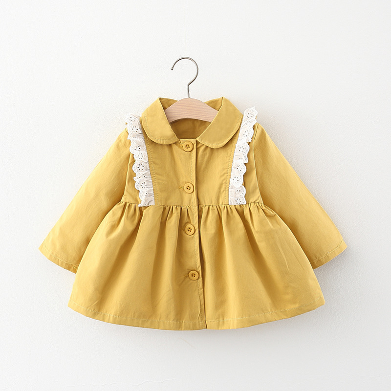 Venta al por mayor de ropa para niños 2021 Otoño Nueva cazadora de encaje de manga larga para niñas de 1234 años de edad, envío 1169 image 2