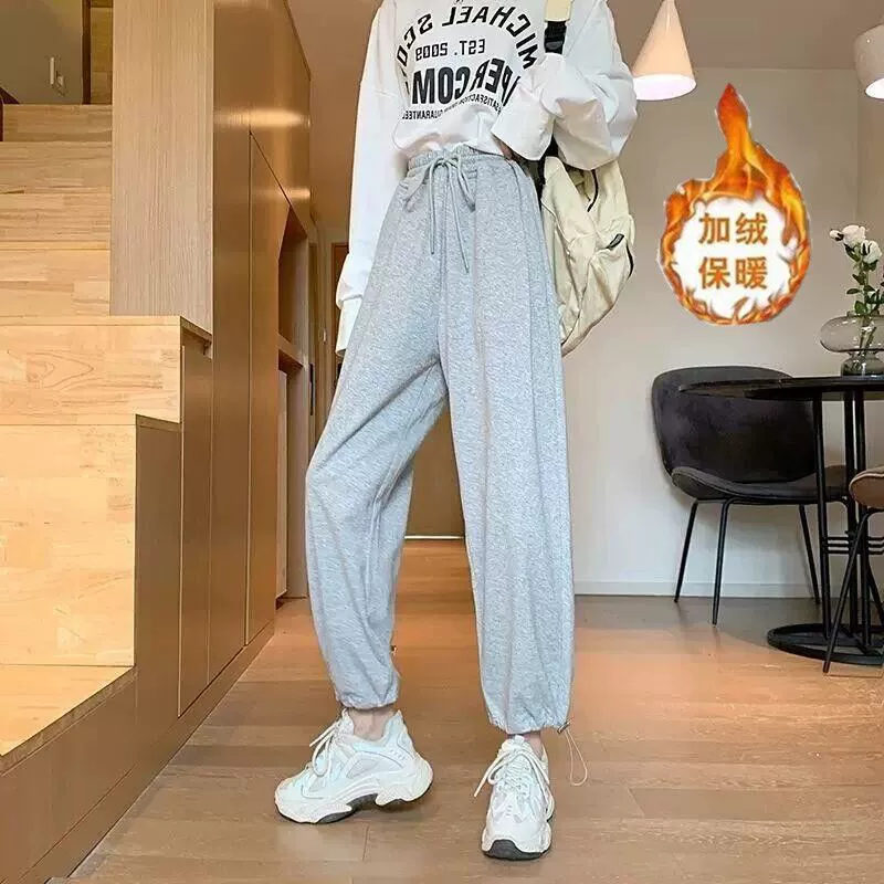 Демисезонные зауженные casual брюки, свободный крой, высокая талия, шнуровка