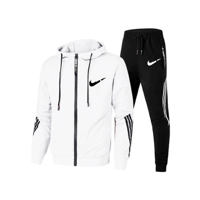 Cross-Border Spring and Autumn New Men's Casual Zipper Suit Hooded Cardigan Sweatshirt Sportswear Trendy Brand Slim-Fit Suit for Men Cross-Border Spring and Autumn New Men's Casual Zipper Suit Hooded Cardigan Sweatshirt Sportswear Trendy Brand Slim-Fit Suit for Men