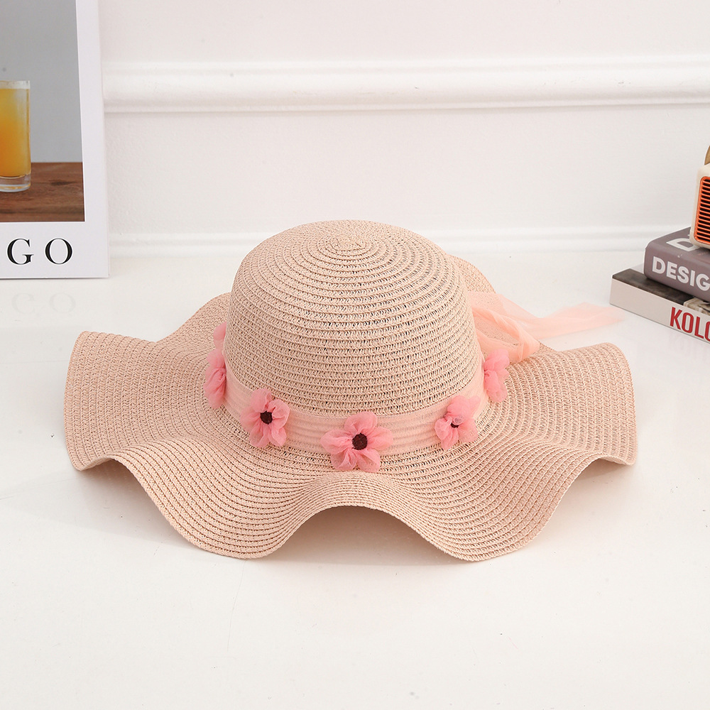 Sombrero paja ala ancha con lazo verano
