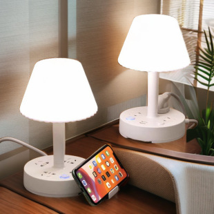 Eye Protection Desk Lamp with USB Plug Socket Bedside Night Light Plug-In Bedroom Lamp Computer Desk Desktop Socket Type