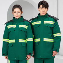 冬季环卫服工作服套装男物业道路清洁园林养护工装防寒保暖劳保服
