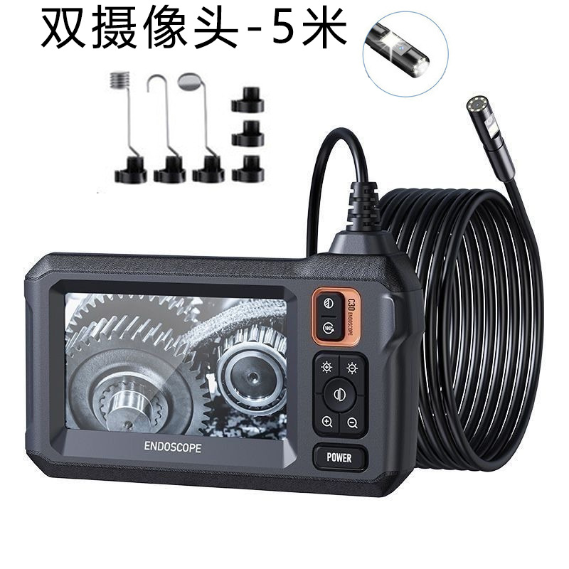 4.3寸带屏显示屏超高清内窥镜半刚性线材带灯工业管道汽修摄像头