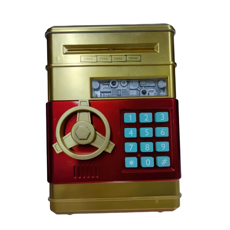 Caja de contraseña de dibujos animados para niños hucha atm caja de seguridad gabinete música rollo automático dinero hucha de ahorro juguetes de la máquina de almacenamiento image 12