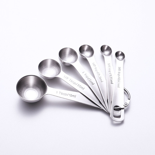 Stainless steel plastic measuring cup measuring spoon set kitchen baking bartending scale spoon measuring spoon gram flour spoon tool