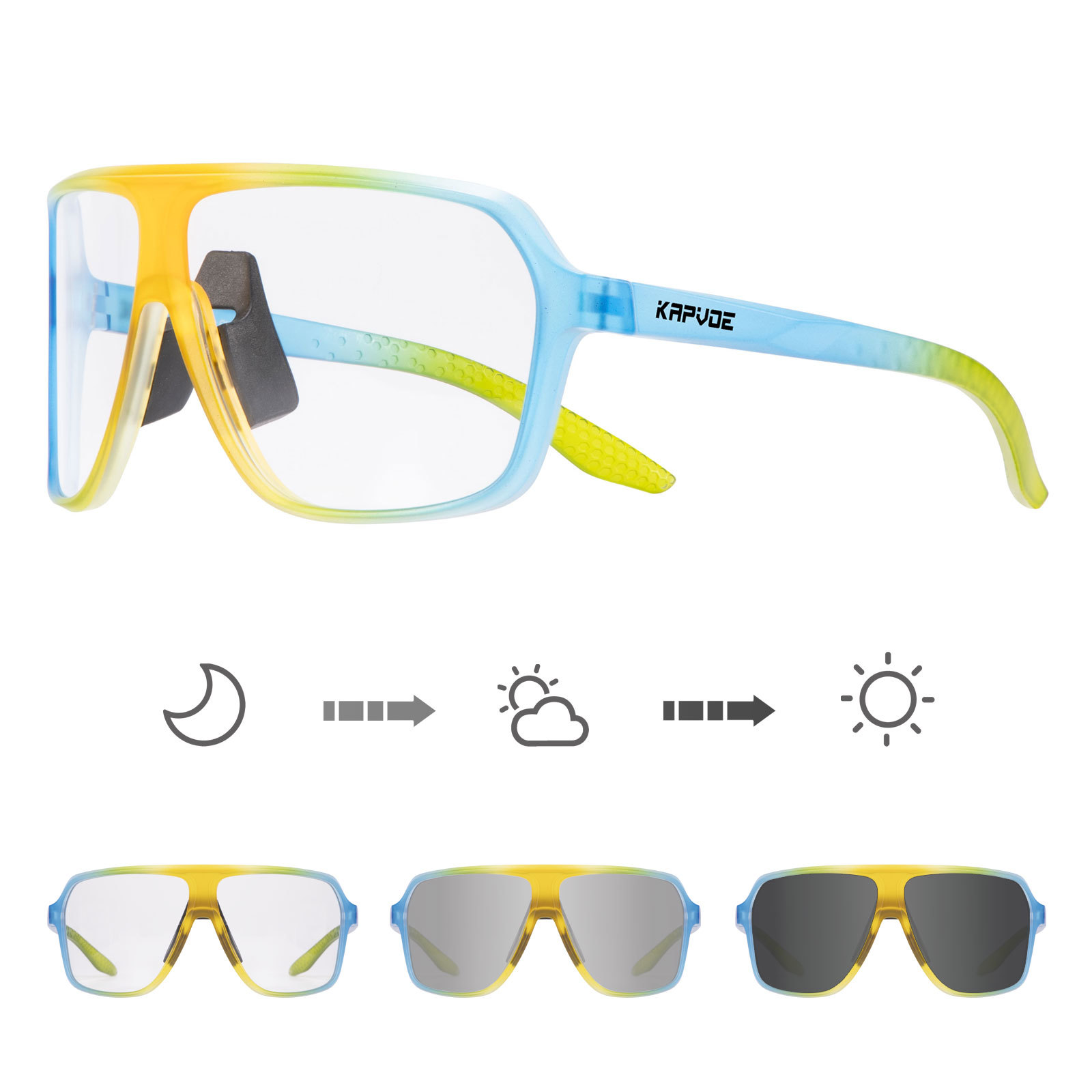 Gafas de Ciclismo Fotocromáticas de TR90, a Prueba de Viento, para Ciclismo al Aire Libre