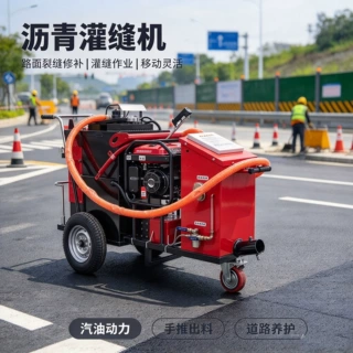 沥青灌缝机手推式路面裂缝修补机公路马路沥青密封胶灌缝设备
