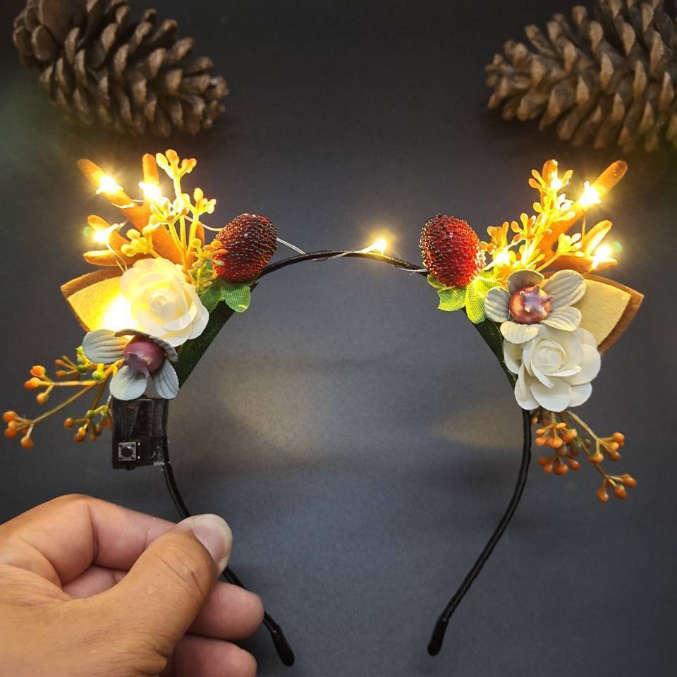 new pattern Headdress luminescence Antlers Head hoop luminescence Hairdressing Flash Christmas Hairdressing Headwear accessories