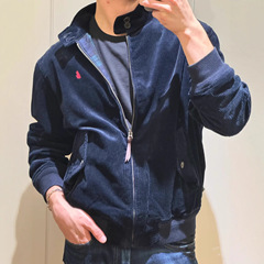 跨境爆款现货正确版本高品质RL家新款灯芯绒夹克外套宽松版情侣款