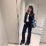 同款显瘦牛仔长裤外套