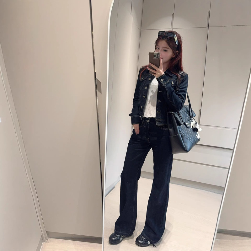 (New Price) Same Style as Homebody Girls: Raw Denim Slimming Denim Jacket/Pants (New Price) Same Style as Homebody Girls: Raw Denim Slimming Denim Jacket/Pants