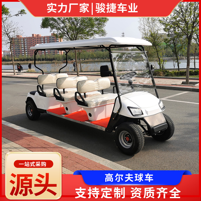 Three-Row 6-Seater New Energy Sightseeing Car Hotel Guest Reception with Golf Cart Scenic Spot Tour Sightseeing Car