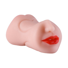 A dual-headed, three-channel male masturbation device with a realistic texture, resembling a plane, for self-pleasure purposes. Available for one-time order.