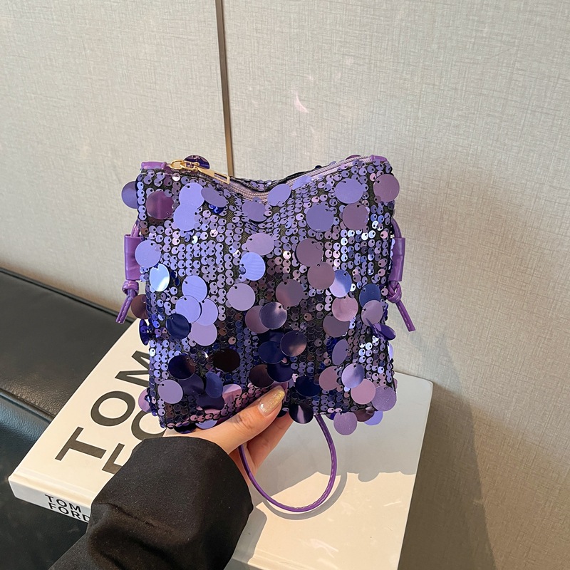 Sequined Trendy Fashion Shiny Stylish 2026 Spring/Summer Elegant Single-Shoulder Crossbody Mobile Phone Small Crossbody Bag