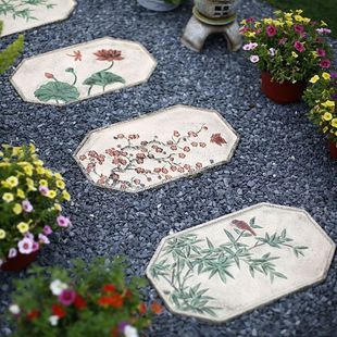 Chinese Stepping Stones, Long Antique Outdoor Stepping Stones, Non-Slip Stepping Stones, Courtyard Garden Ornaments, Living Room