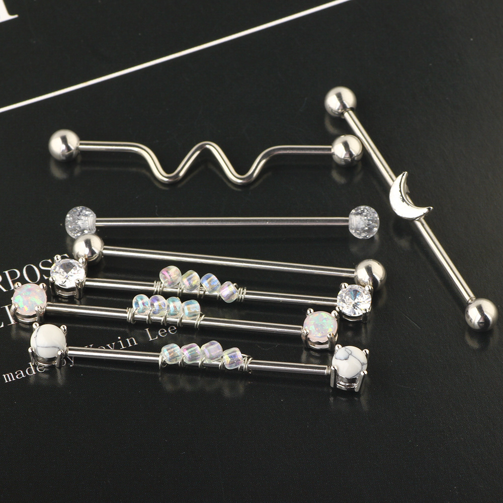 Labret piercing jewelry detail image