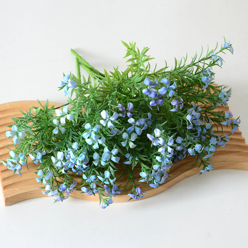 Spray artificial color 4-pétalo flor pequeña flor hogar Decoración de la boda flor artificial Flor de seda Flor de plástico fábrica de flores al por mayor