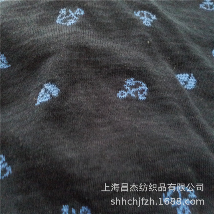 提花空气层针织布 双层连接布 棉双层提花面料 双层棉针织提花布
