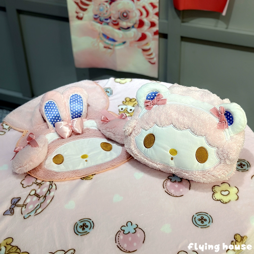 Мультяшная коралловая подушка, плед-игрушка для сна в машине, ручная