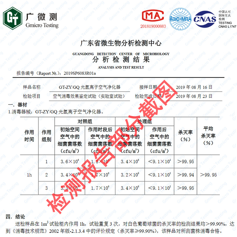 光氢离子检测报告2