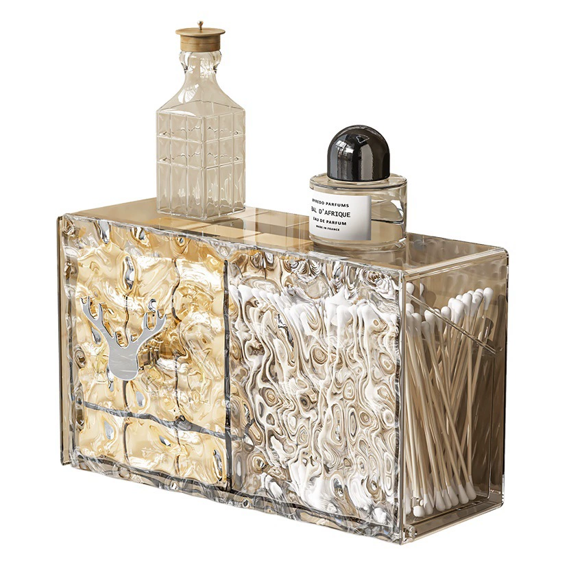 Хлопок для хранения коробки настенный подвесной прозрачный пыленепроницаемый разделитель для ванной помады кожаные ленты для отделки коробки для ванной комнаты