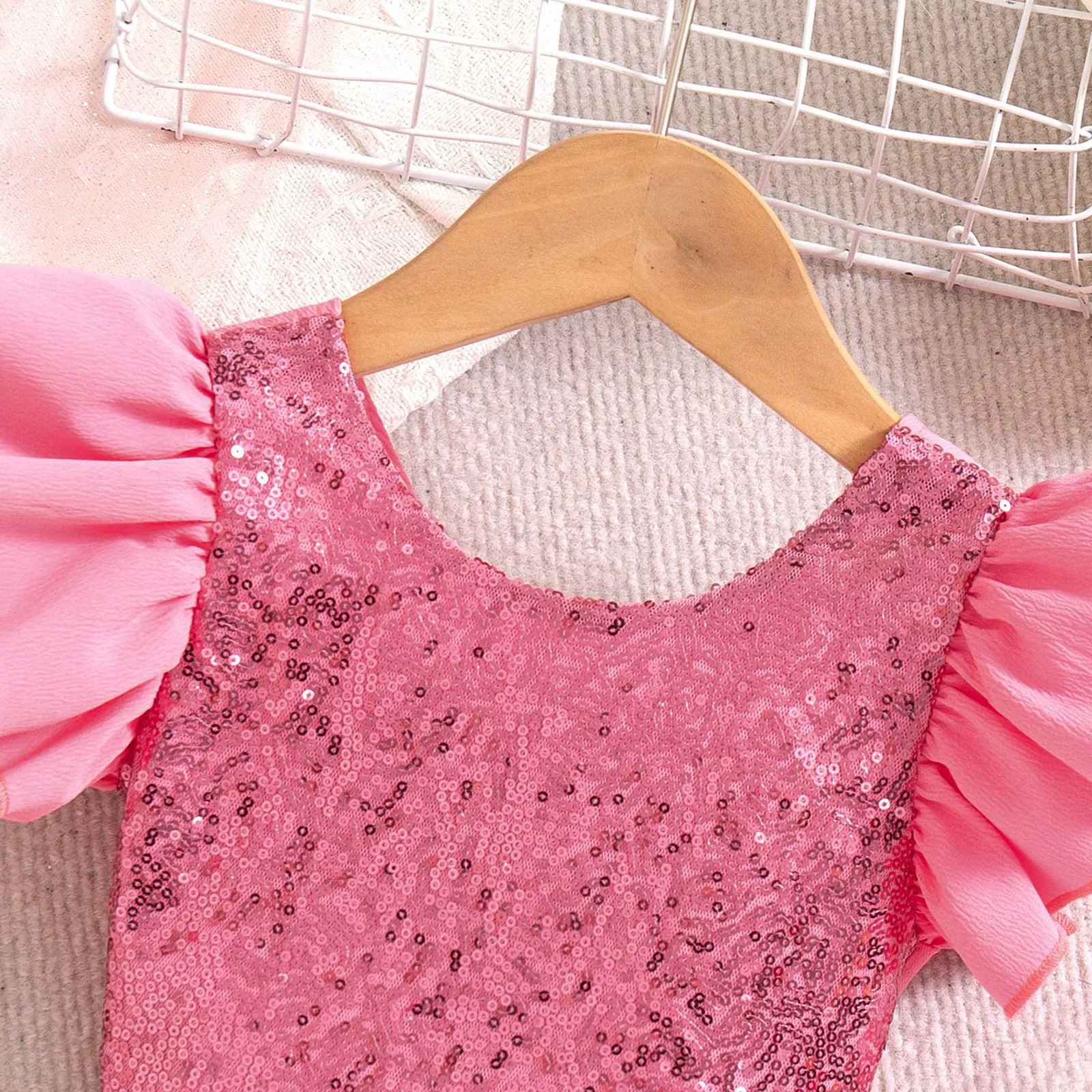 Summer set, nail sequins, T-shirt, trousers, European style, backless, wholesale