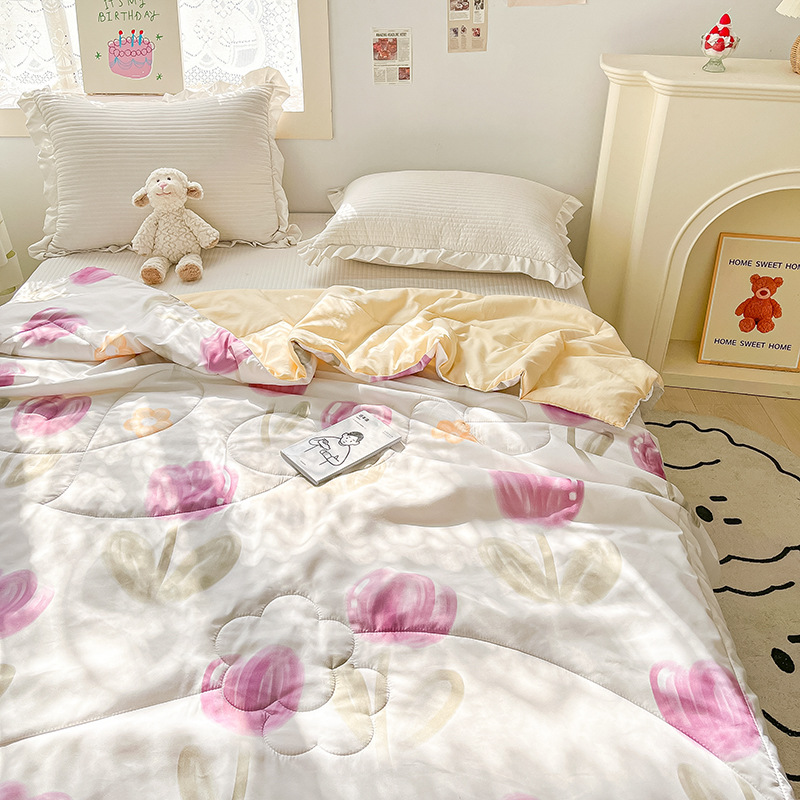Edredón de verano de clase A, edredón de enfriamiento de verano, edredón de aire acondicionado, dormitorio individual para niños, edredón fino de primavera y otoño, se puede lavar a máquina en verano