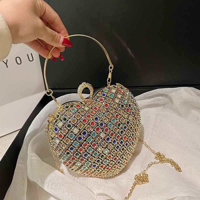 2024 Nei Love Set Diamant Crossbody Damentasch Acryltasch Banquettasch Temperament Single Shoulder Handheld Make-up Tasch_voghion.com
