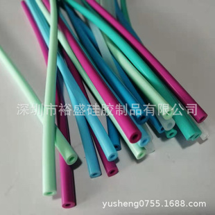 Color silicone sleeve inner hole 4/5mm can be cut oil injection color size can be processed silicone straw sleeve