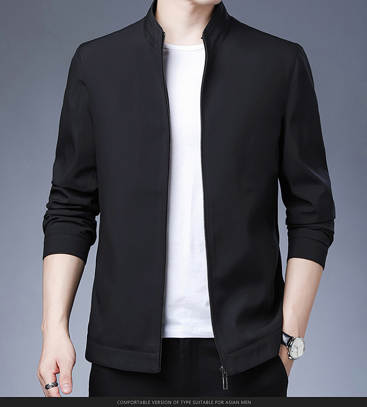 2021 Primavera y otoño Nueva capa chaqueta casual de mediana edad para hombre chaqueta de papá chaqueta de mediana edad y anciano entrega de una pieza