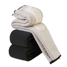 妈妈仿驼绒棉裤冬新款裤子中老年女裤中年人护膝加绒加厚外穿长裤