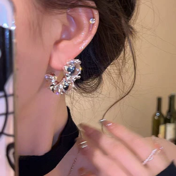 Summer small design earrings from pearl