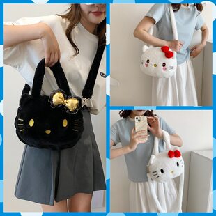 Hello kitty, cartoon cute toy, shoulder bag, plush one-shoulder bag, Birthday gift