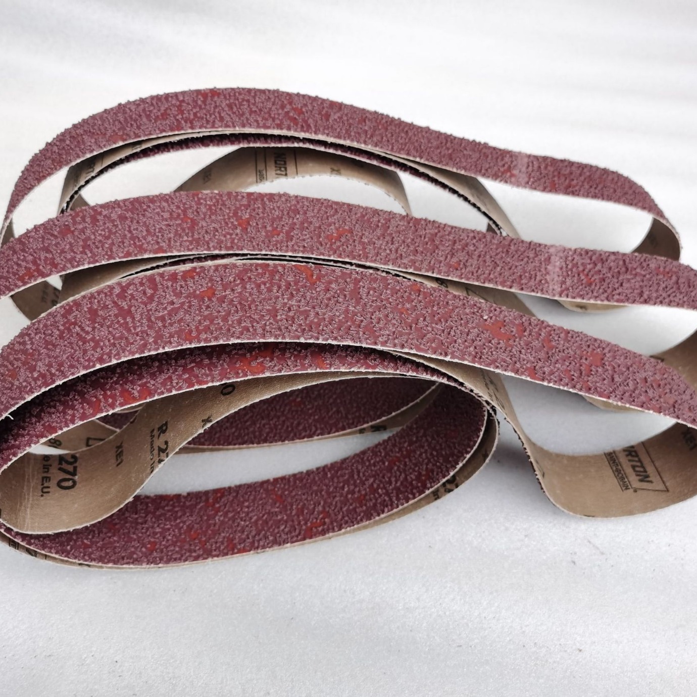 诺顿R270堆积砂带浮砂颗粒沙带罐体虫仔砂带铸件陶瓷硬质合金打磨