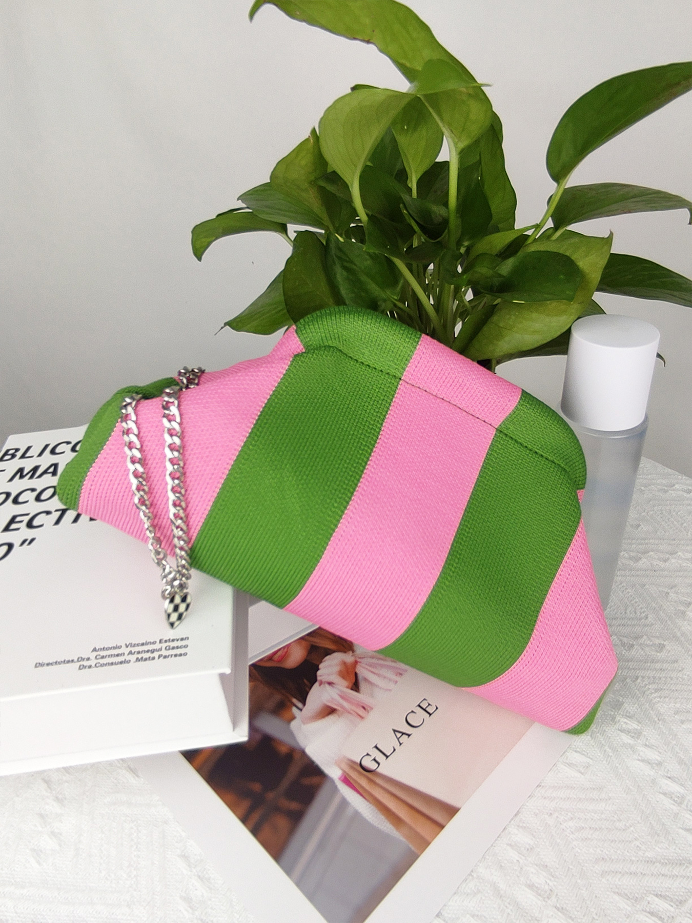 작은 가방 핑크 그린