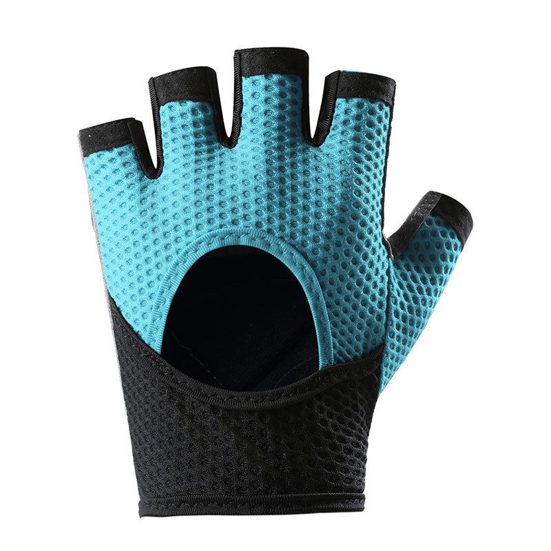 Guantes de fitness para hombres y mujeres, medio dedo, deportes al aire libre, antideslizante, resistente al desgaste, amortiguador suave, barra horizontal, guantes antideslizantes para montar