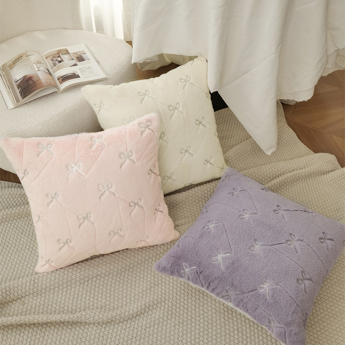 Amazon mini arco de almohada cubierta general de lujo ligero contra la cintura de almohada cubierta de almohada de peluche TEMU