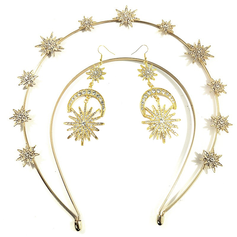 Nueva Lolita Luna Virgen halo pendientes diadema estilo europeo y americano moda aleación diadema accesorios para el cabello joyería al por mayor