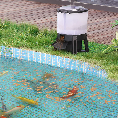 Solar fish pond automatic feeder koi pond intelligent timed feeding indoor and outdoor large area fish feeder
